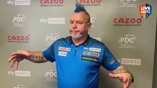 Peter Wright on NIGHT 1 Premier League triumph in Cardiff: “I've put a statement out”