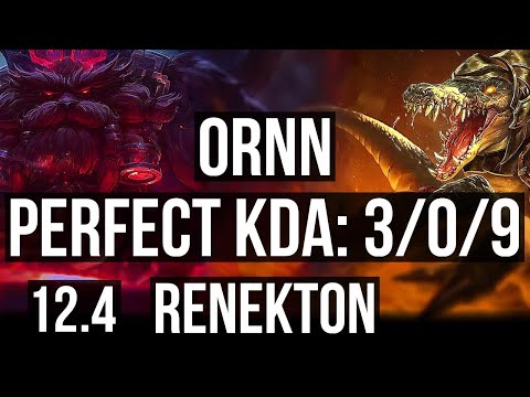 ORNN vs RENEKTON (MID) | 3/0/9, Rank 7 Ornn | KR Grandmaster | 12.4