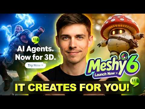 Meshy AI: Как создавать 3D-модели из текста за секунды! (ИИ 3D-генератор №1 в мире)