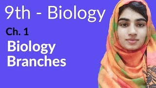 9th Class Biology, Ch 1 - Branches of Biology - Matric Part 1 Biology