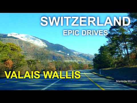 Switzerland epic drives 🇨🇭 Swiss countryside - Swiss Alps of canton Valais