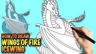 How to draw Icewing - Wings of Fire - Easy step-by-step drawing lessons for kids
