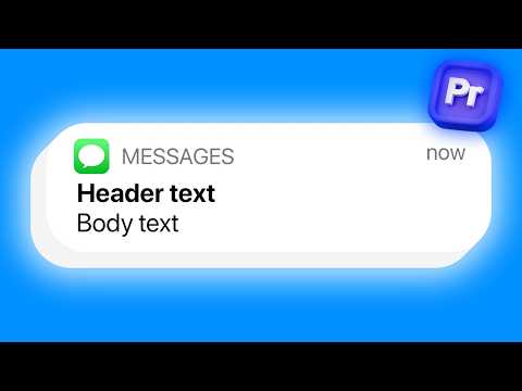 How To Make iPhone Notification Animation in Premiere Pro