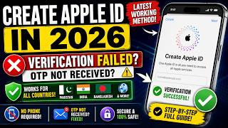 How to Create Apple ID in 2026 | Fix Number Verification & OTP Issues with new Method