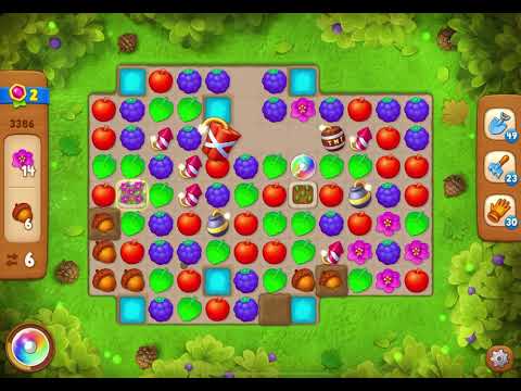 GardenScapes Level 3386 no boosters (15 moves)