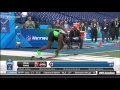 Chris Jones Defensive Lineman Crashes Out Of NFL Combine 40 Yard Dash Due To Dick Falling Out