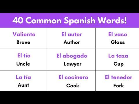Learn 40 Spanish Words for Everyday Life in Only 12 Minutes!😊🇪🇸