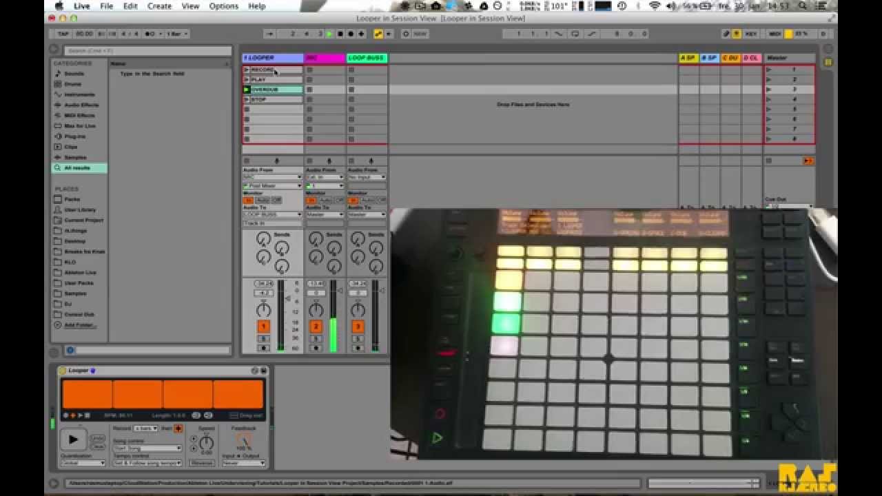 Control Looper in Session View with Push - Rumkraft music production tutorial video