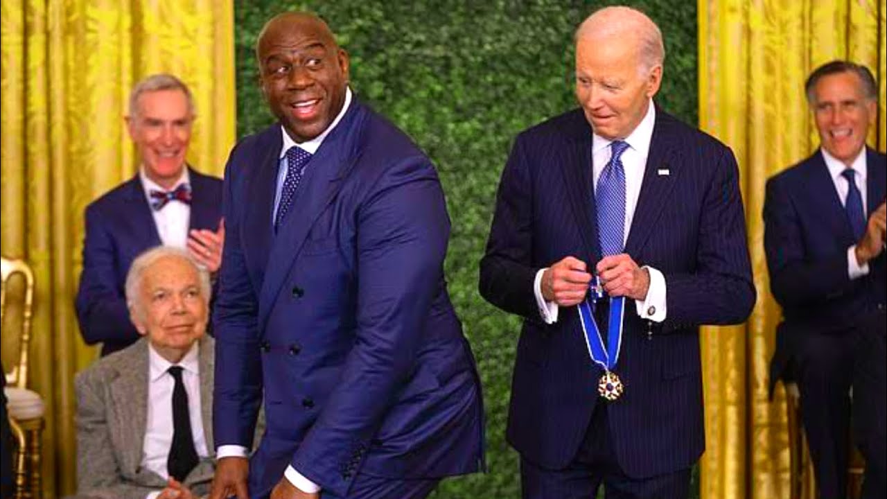 Magic Johnson, Lionel Messi receive Presidential Medal of Freedom from President Joe Biden