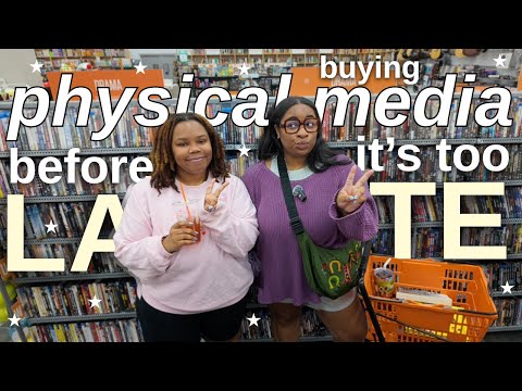 thrift with me for nostalgic movies & books 📚📀| cozy shopping vlog