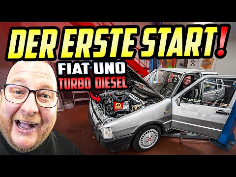 ACHTERBAHN der Gefühle! - Fiat Uno Turbo D - Wir bauen den MOTOR ein!