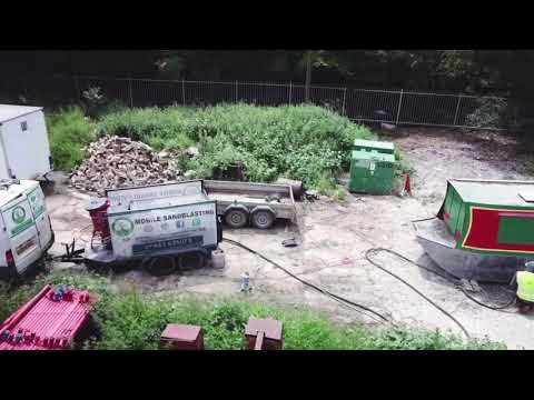 Mobile Sandblasting Canal Boat by Profi Blast South East UK. Free No Obligation Quote ☎️ 07463636073