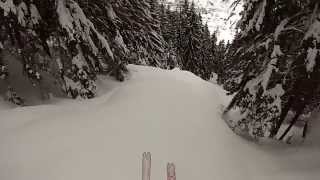 preview picture of video 'POWDER! FREERIDE SKI Mountaineering 15-02-2014 Vermiglio - Val di Sole - Trentino - Italy'