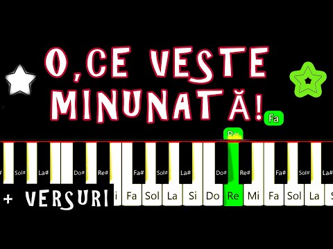 O CE VESTE MINUNATA Colinde la Pian + VERSURI Tutorial pentru INCEPATORI ✨
