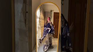 Dark Blue Chiffon Embellished Gharara - Video 2