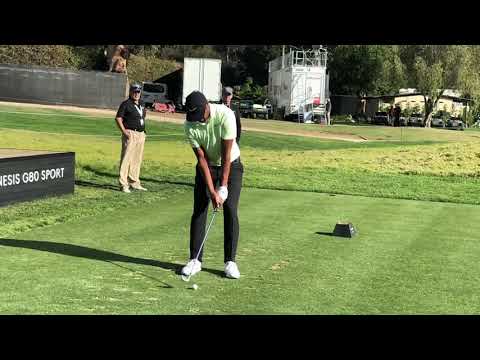 Tony Finau slow-mo golf swing 2018 Genesis Open
