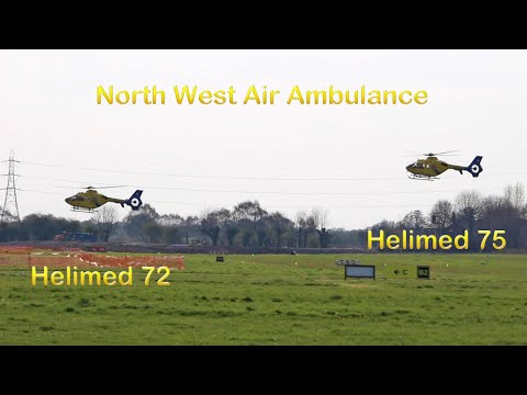 Helimed 72 & Helimed 75 EC-135's Rare Formation Return To Base.