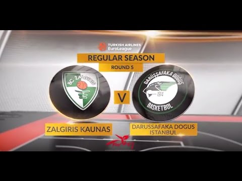 EuroLeague Highlights RS Round 5: Zalgiris Kaunas 80-83 Darussafaka Dogus Istanbul