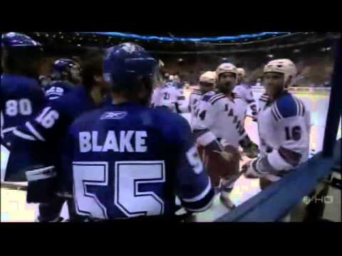 2007 08: Rangers Leafs - Sean Avery Pre-Game Antics