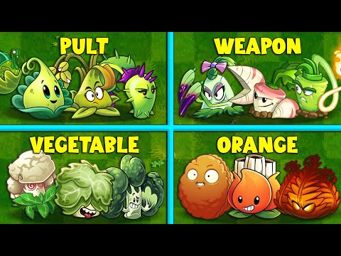 Random 4 Team Plants - Who Will Win? - PvZ 2 Team Plants Battlez