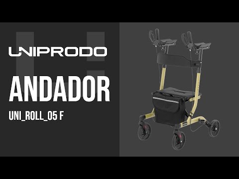 vídeo - Andador - champagne - 136 kg - 1050 - 1150 mm