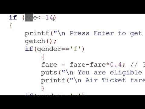 Program to Calculate an Air Ticket after Discount