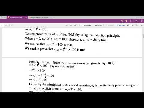 JNTUK IICSE ,2 1,MFCS  UNIT IV,RECURRENCE RELATIONS ,LECTURE 2