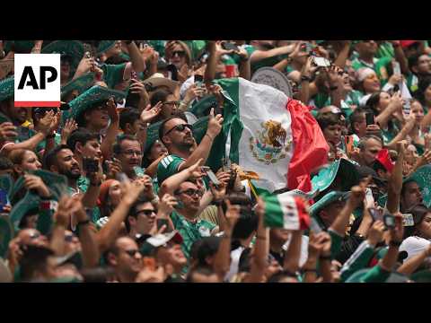 Mexico fans gather at foot of Angel of Independence after World Cup win