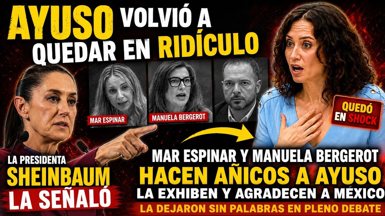 SHEINBAUM TENÍA RAZÓN: LE FUE PEOR EN ESPAÑA. EXHIBEN LAS MENTIRAS DE AYUSO EN EL PLENO DE MADRID.