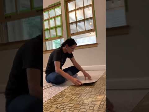 Peel and Stick Floor Tile: How to Install #shorts