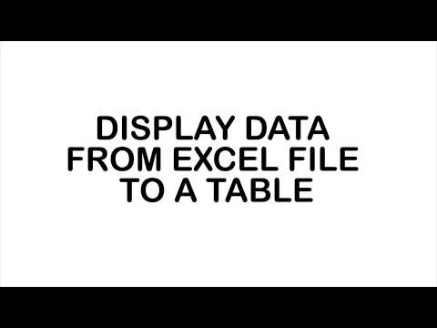 Read Data From Excel File To Table Jquery Angularjs Html5 Javascript