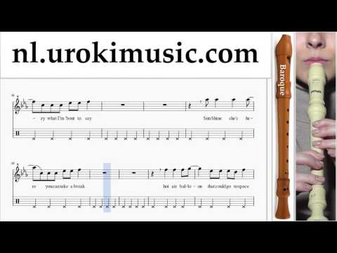 Blokfluit B. Leren Spelen Pharrell Williams - Happy Blokfluitles Deel#2 Studie Klasse Muzieknoten