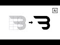 Geometric Logo Design B Letter Logo Adobe Illustrator Logo Design Tutorial