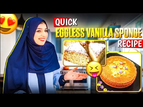 Eggless Vanilla Sponge | quick vanilla sponge | bakery style cake sponge | easy cake recipe