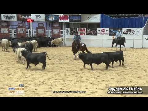 SJR Royal Diamond shown by Justin T Wright - 2021 Snaffle Bit Futurity Finals (Open Futurity, Herd)