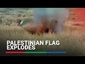 Palestinian flag explodes when Israeli man tries to remove it | ABS-CBN News