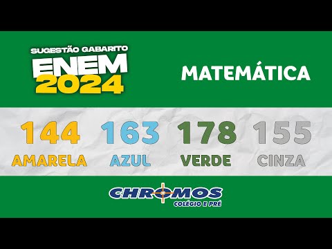 Gabarito ENEM 2024 CHROMOS - Prova Amarela: Questão 144 | Matemática