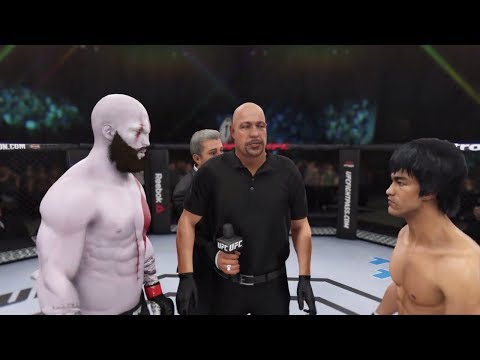 Kratos vs. Bruce Lee (EA Sports UFC 3) - CPU vs. CPU - Crazy UFC 👊🤪