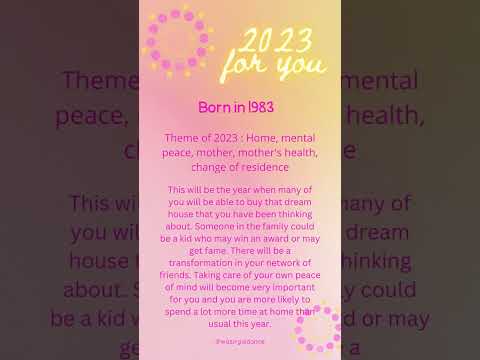 Year 2023, If you are born in 1983