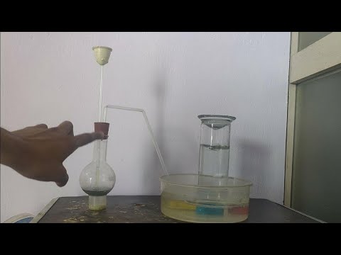 Laboratory preparation of hydrogen gas