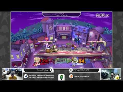 GUMS 18 Singles (Loser's Semis) - DreadFighter (Cloud) vs PwnagePolice (Dedede)