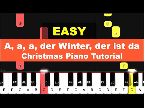 [Christmas Piano Tutorial] A, a, a, der Winter, der ist da [피아노초급/EASY]