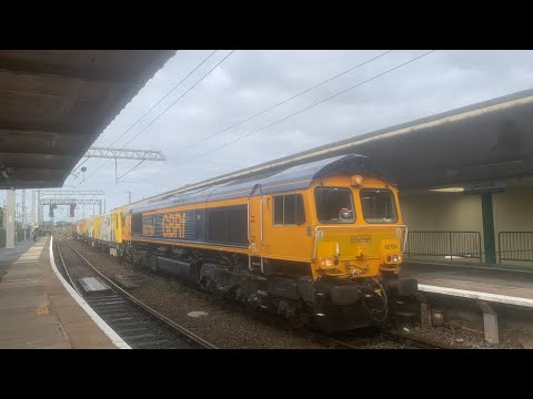 66775 + 66784 with rail milling train