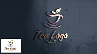 Tea Logo Design Tutorial | How to design a logo #Freelogo