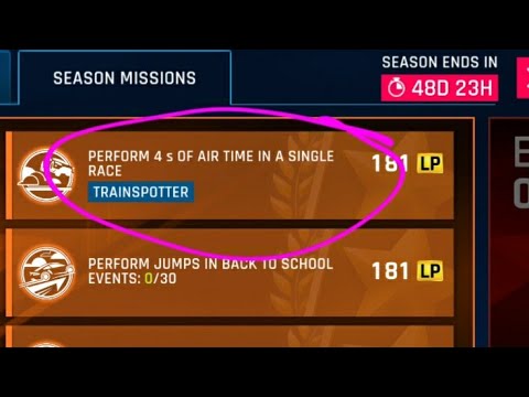 Asphalt 9 - Perform 4s of Air Time in a Single Race - Trainspotter - Season Mission - TD Route