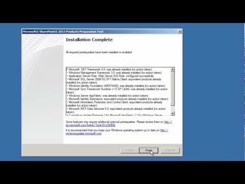 comment installer sharepoint 2013