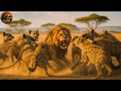 Wild Africa: The never-ending battle between lions and hyenas #wildanimals | Claw Wildlife