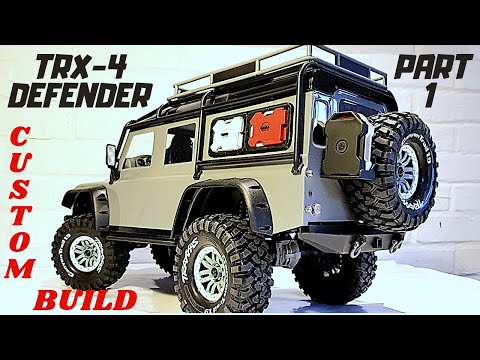 TRAXXAS TRX-4 LANDROVER DEFENDER Clear Body Painting Custom Detailing & Install Interior Mods PART 1