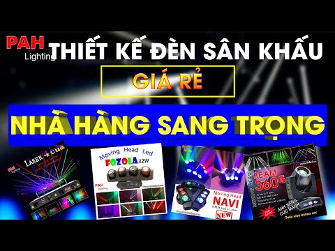 Thi công setup ánh sáng đèn sân khấu nhà hàng tiệc cưới Thu Trang - Bến Tre