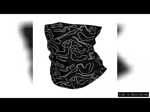 F1 2023 Tracks (Black) Bandana Neck Gaiter Printed Face Scarf Warm Headwear Riding Unisex Adult Brea